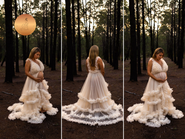 Luxe Bumps Australia Tulle Robes Maternity Photoshoot Dress